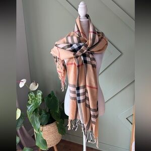 Plaid scarf, classic unisex super soft scarf
